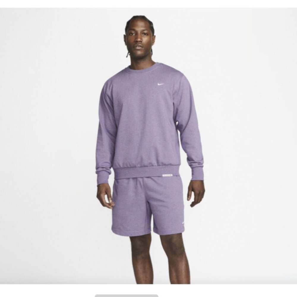 NIKE STANDARD ISSUE DRI-FIT Men's Crewneck Sweatshirt XL PURPLE BNWT 1 LEFT!